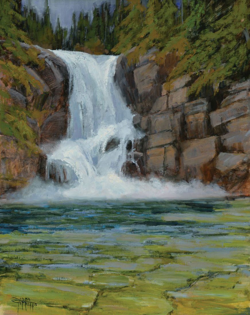 Falls Below Iceberg Lake (1 of 1)