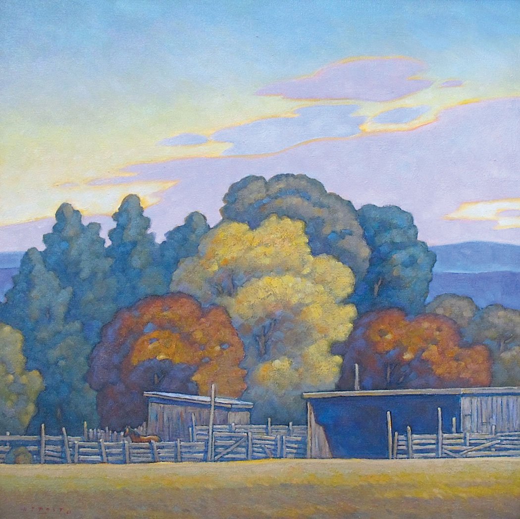 Weathered Wood: Painting by Howard Post, oil, 24 x 24 inches