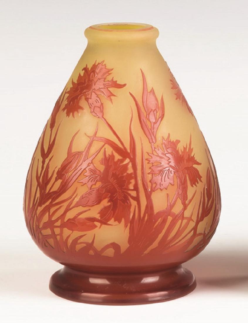 Galle Cameo Cabinet Vase with Cornflowers (1 of 3)