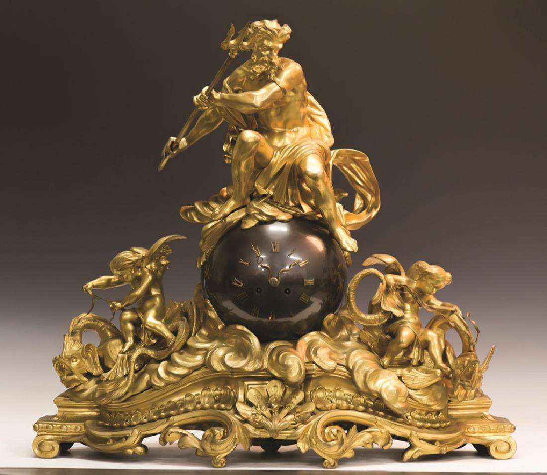 French Gilt and Patinaed Bronze Clock (1 of 3)