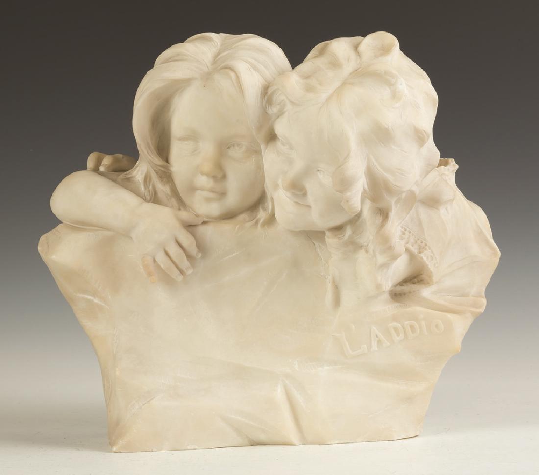 Marble Sculpture of Children "L'addio"/"Goodbye" (1 of 3)