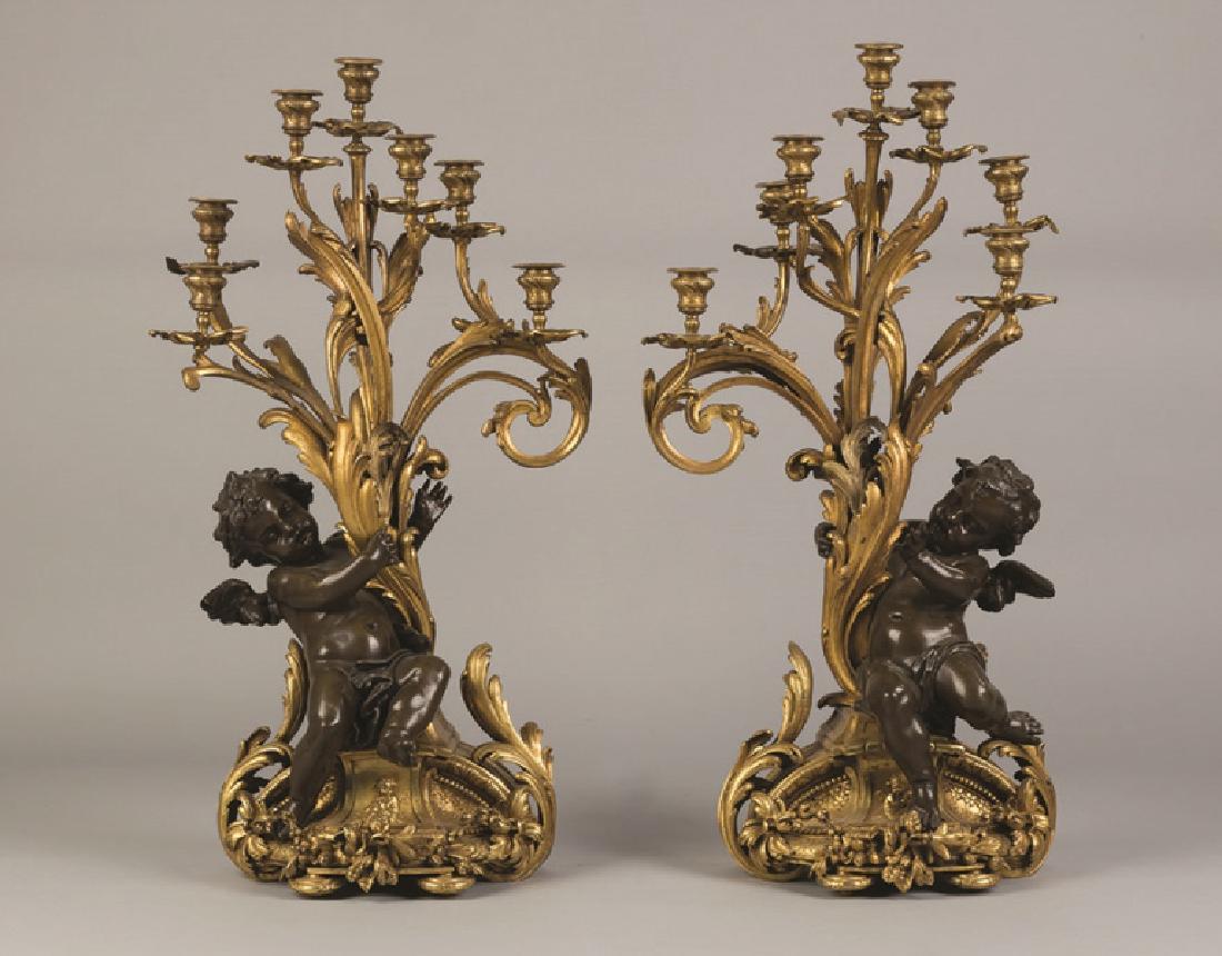 Fine Monumental French Gilt Bronze and Bronze (1 of 3)