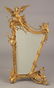 A Fine Gilt Bronze Harp Form Mirror
