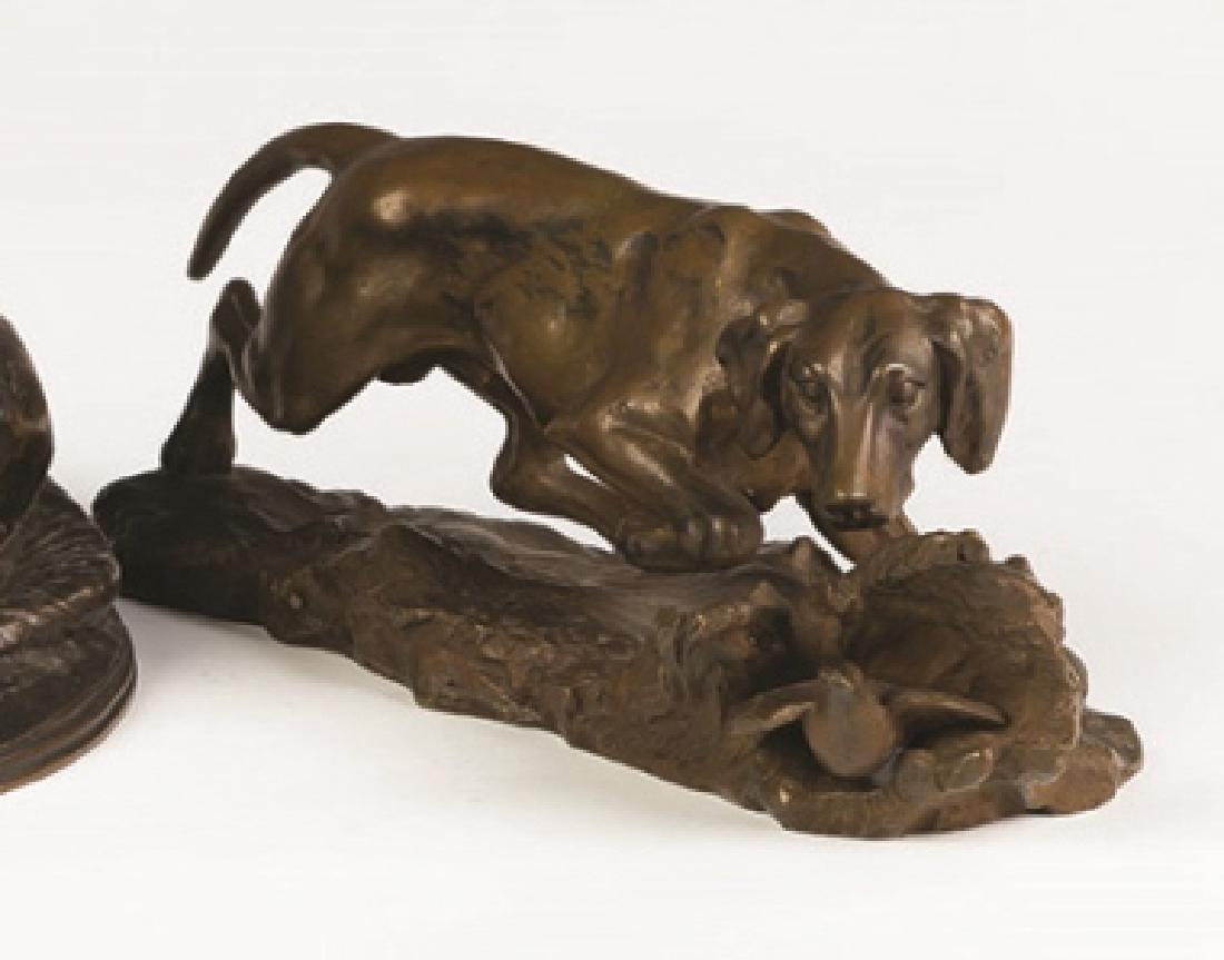 Carl Kauba (Austria, 1865-1922)  Pointer and Quail (1 of 4)