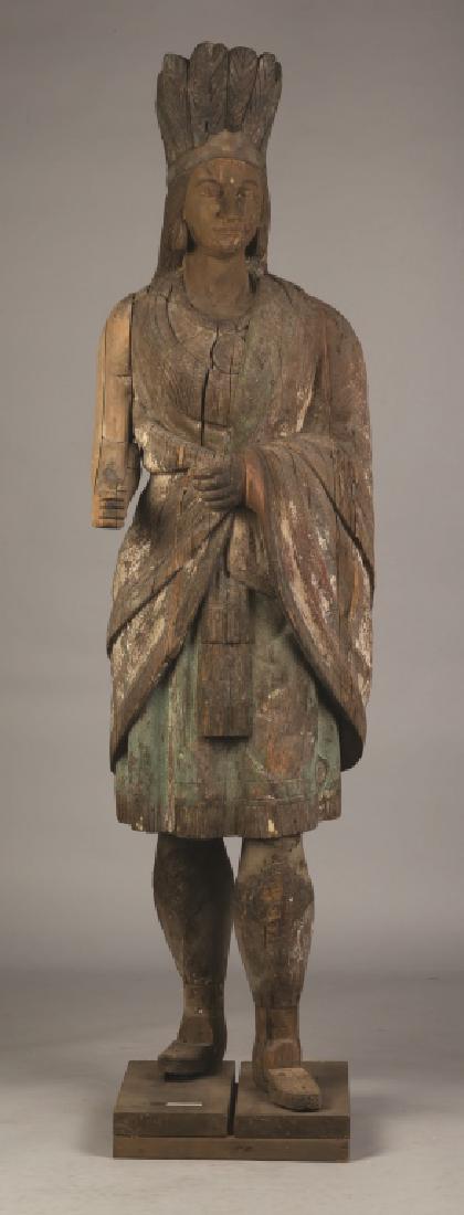 Carved and Painted Cigar Store Indian Princess (1 of 5)