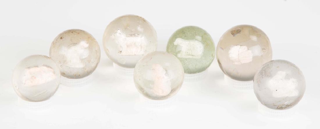 Seven Vintage Sulfide Marbles (1 of 1)