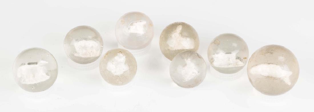 Eight Vintage Sulfide Marbles (1 of 1)