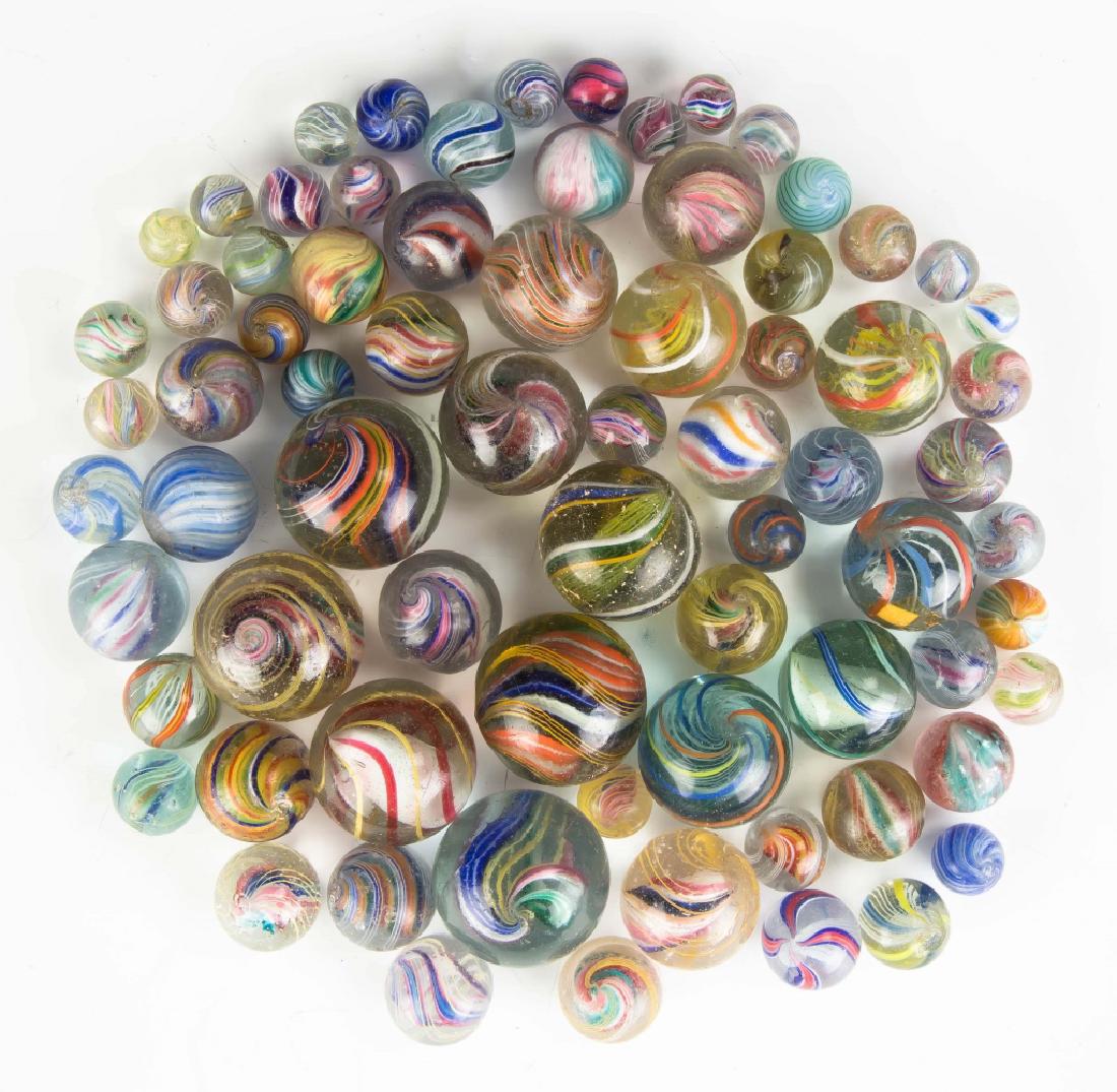 Large Group of Vintage Swirl Marbles (1 of 1)