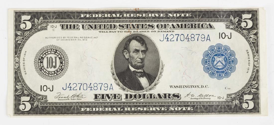 1913 Five Dollar Bill (1 of 2)
