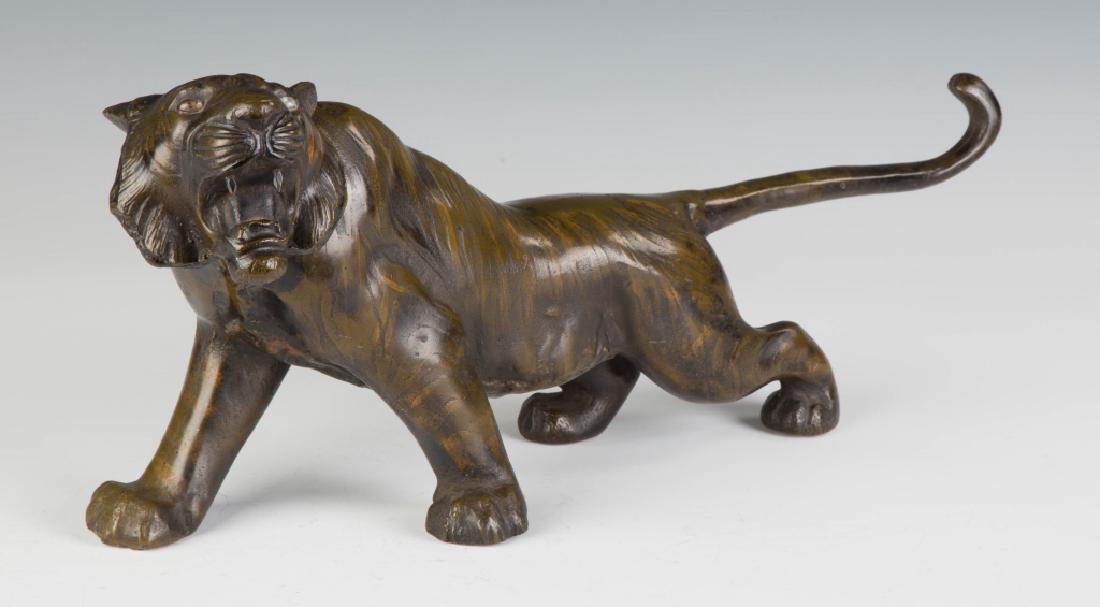 Japanese Patinaed Iron Tiger (1 of 3)