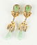 Vintage 14K Gold, Jade and Diamond Earrings - 2