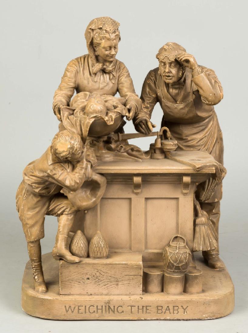 John Rogers (American, 1829-1904) Plaster Statue (1 of 4)