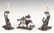 Victorian Silver Plate Condiment Set and Bud Vases