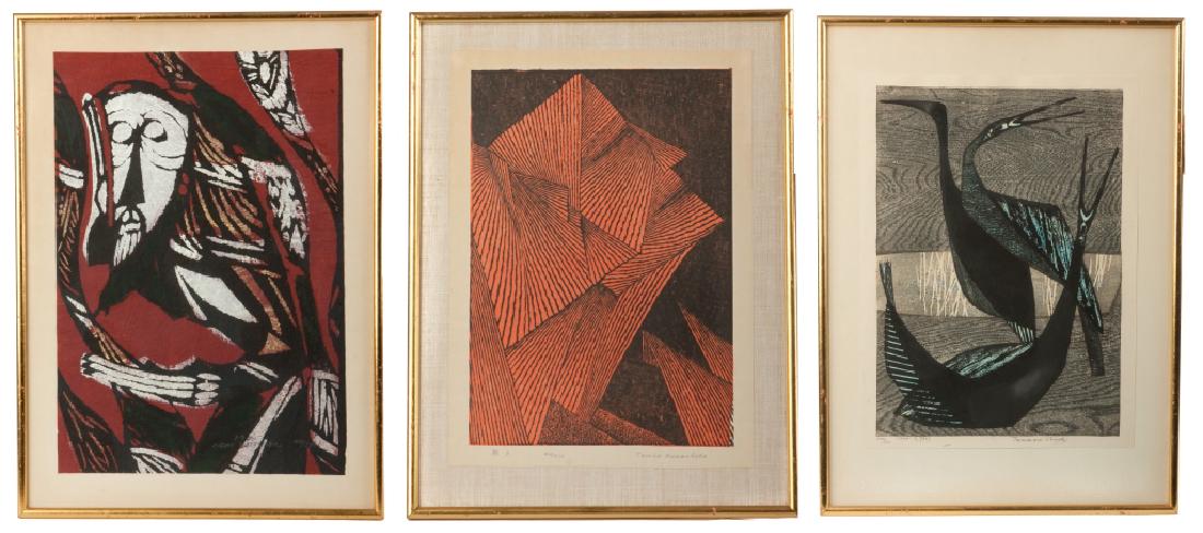 Three Japanese Woodblock Prints (1 of 4)