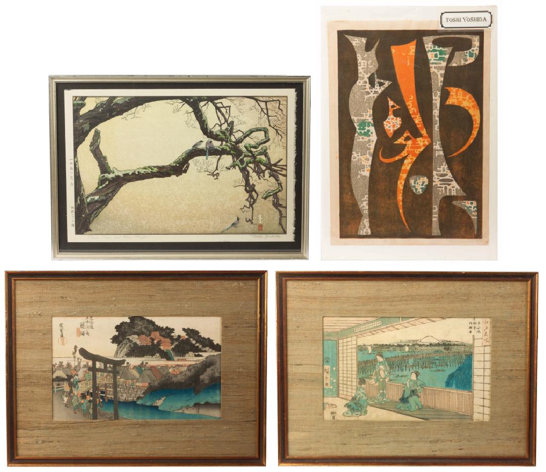 Four Japanese Woodblock Prints (1 of 5)
