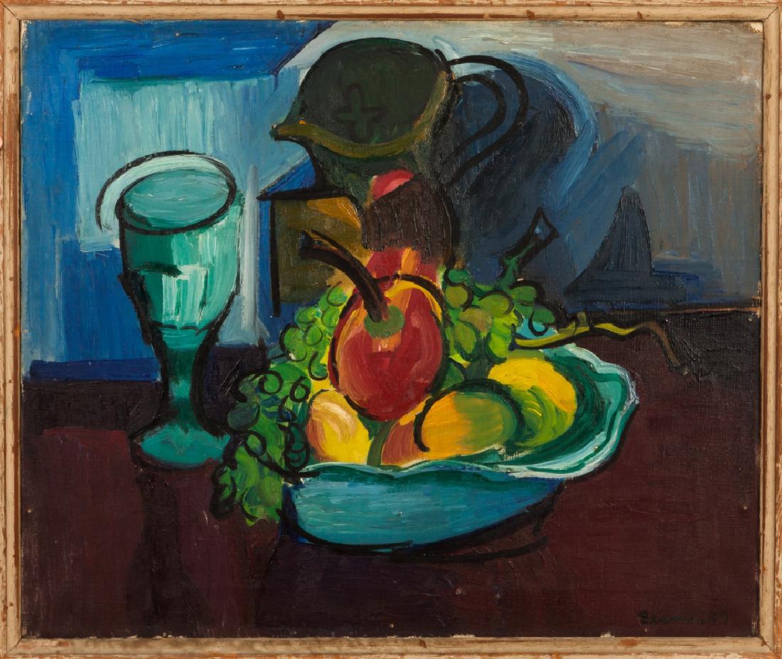 Ben Benn (American, 1884-1983) Still Life with Fruit: Ben Benn (American, 1884-1983) Still Life with Fruit. Signed Lower right, Benn '37. Oil on canvas. 19 7/8" x 23 7/8". A Private Upstate New York Institution.