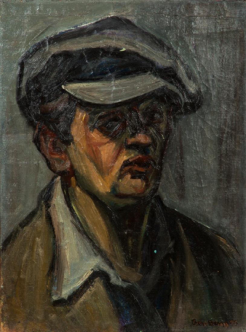 Ben Benn (American, 1884-1983) Self Portrait: Ben Benn (American, 1884-1983) Self Portrait. Signed Lower right, Ben Benn '36. Oil on canvas. 22 1/8" x 16 1/2". A Private Upstate New York Institution.