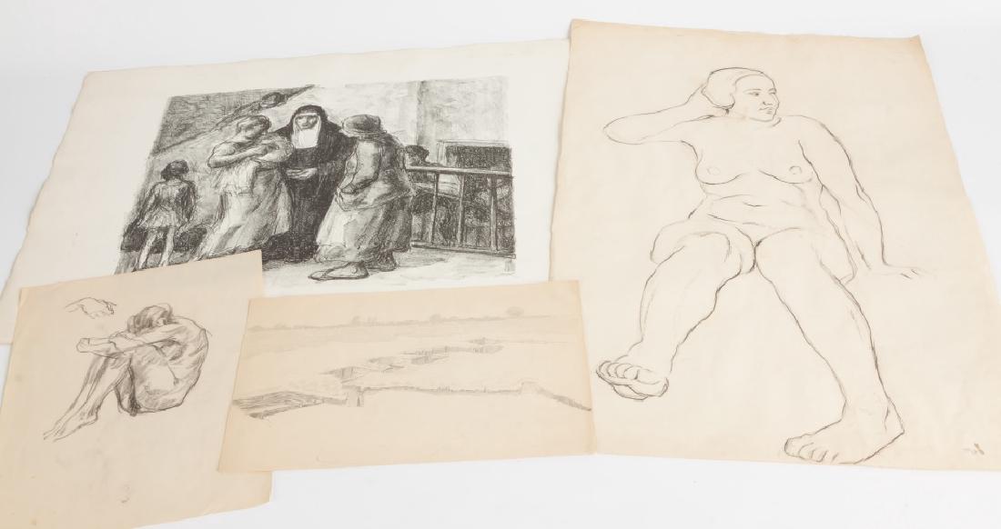 Various Etchings and drawing by George A. Renouard (1 of 5)