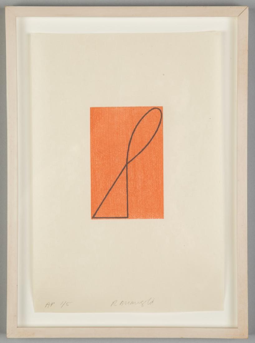 Robert Mangold (American, born 1937) Untitled: Robert Mangold (American, born 1937) Untitled. c. 1992. Signed in pencil, R. Mangold, AP 1/5. Woodcut on paper. Overall: 13 1/4" x 9". Betsy Senior Gallery, New York, NY. Estate of Annette McGuire Cra