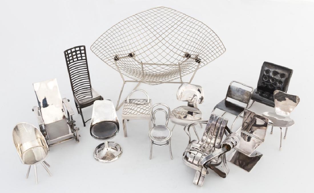 Collection of Modern Design Sterling Silver Miniature (1 of 4)