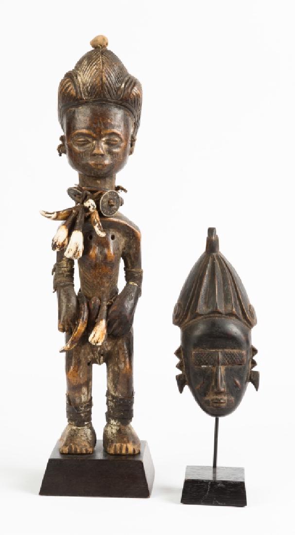Baule Tribal Statue & African Mask (1 of 2)