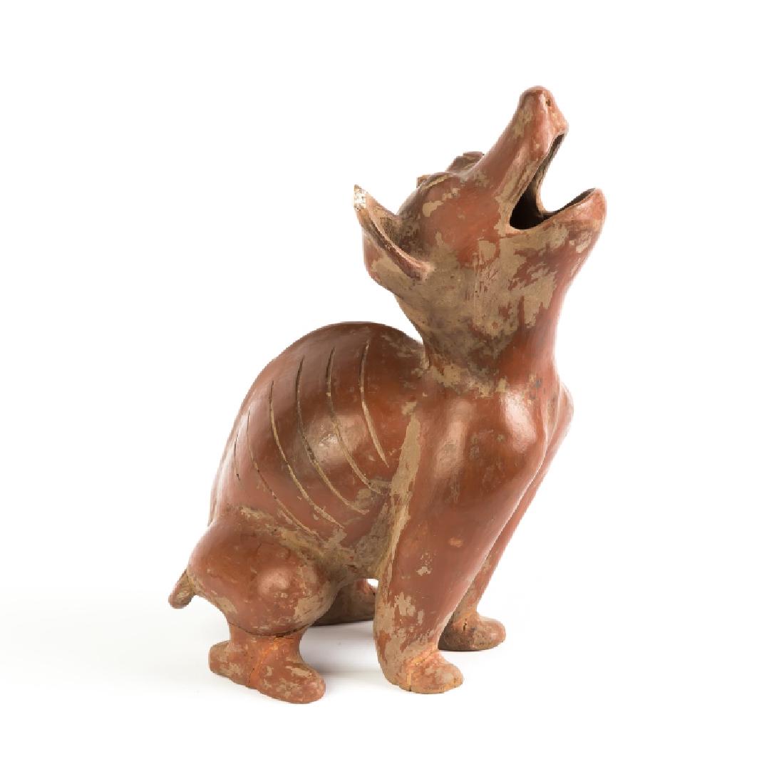 12th Century Pottery Figure of a Squatting Dog (1 of 3)