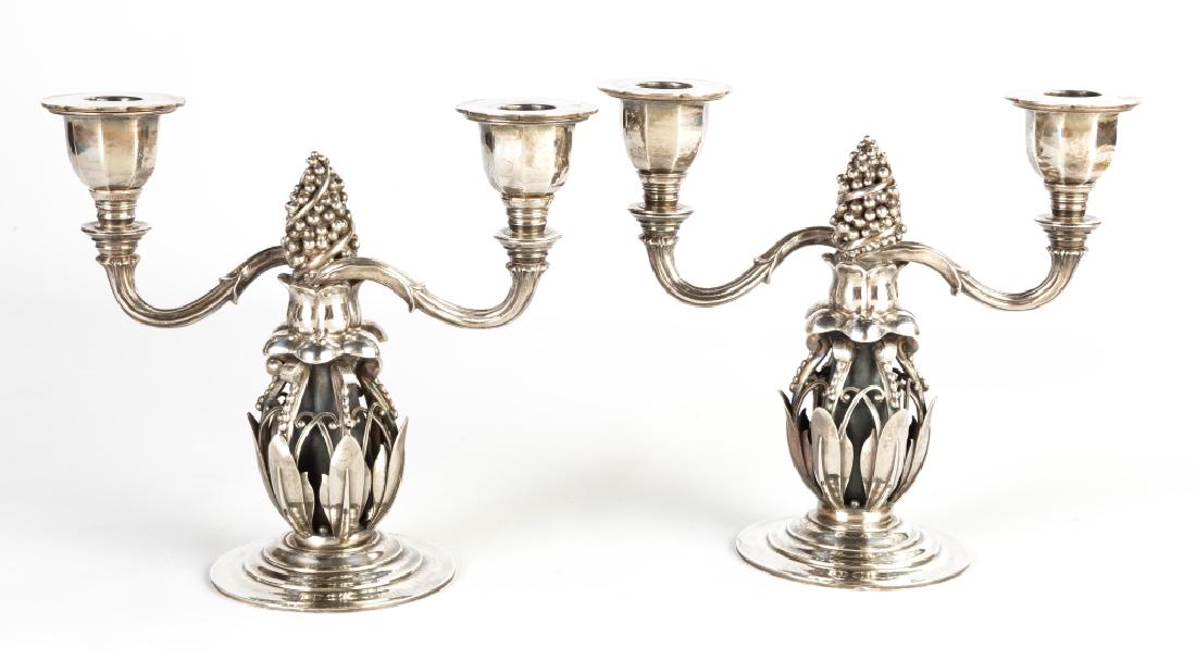 Early Georg Jensen Pair of Sterling Silver Candlesticks (1 of 3)
