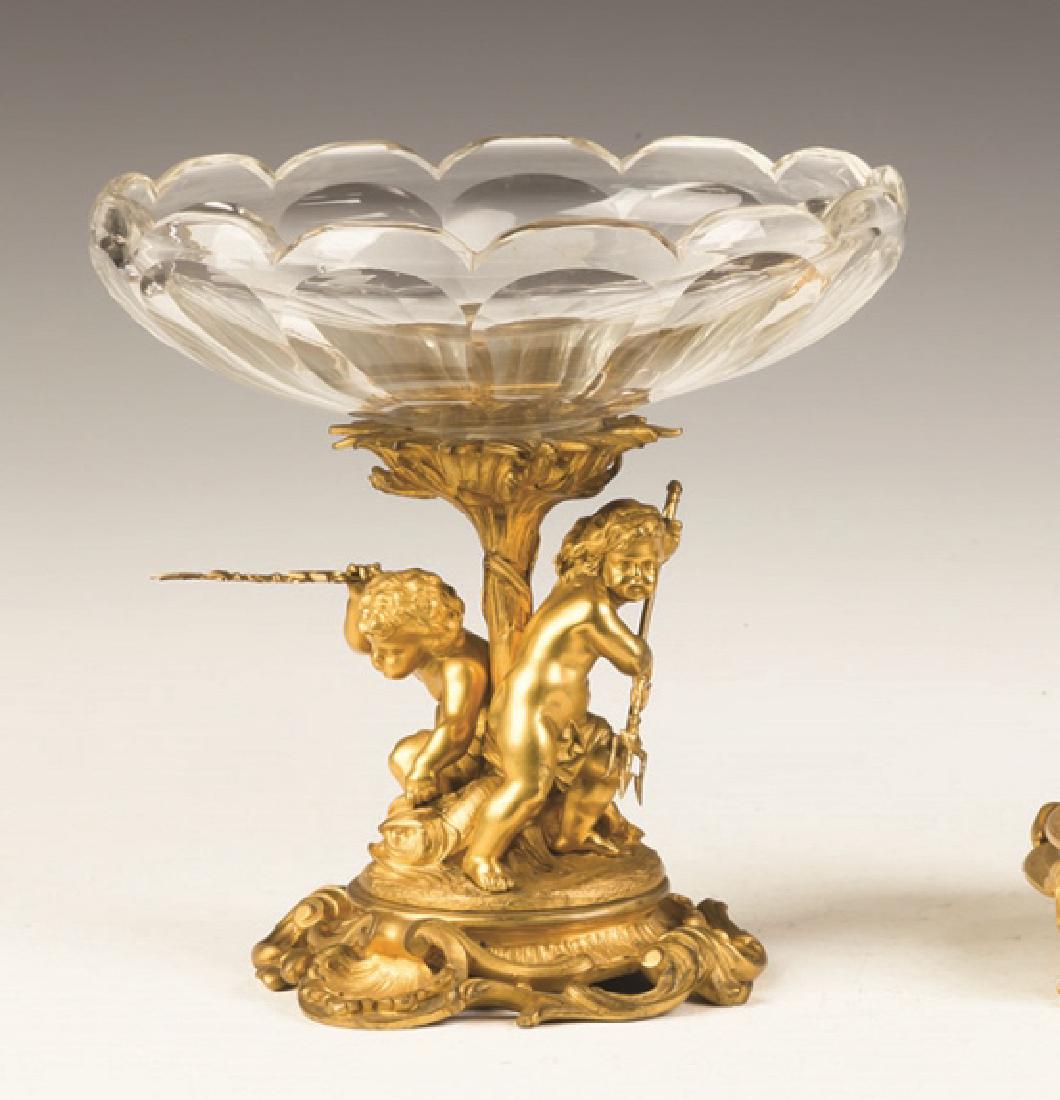 French Gilt Bronze and Cut Glass Compote (1 of 2)