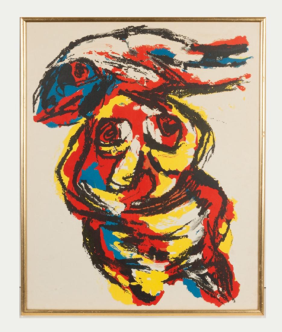 Karel Appel (Dutch, 1921-2006) Print: Karel Appel (Dutch, 1921-2006) Print. 25 3/4" x 20 3/4". Carl Bredemeier Gallery.