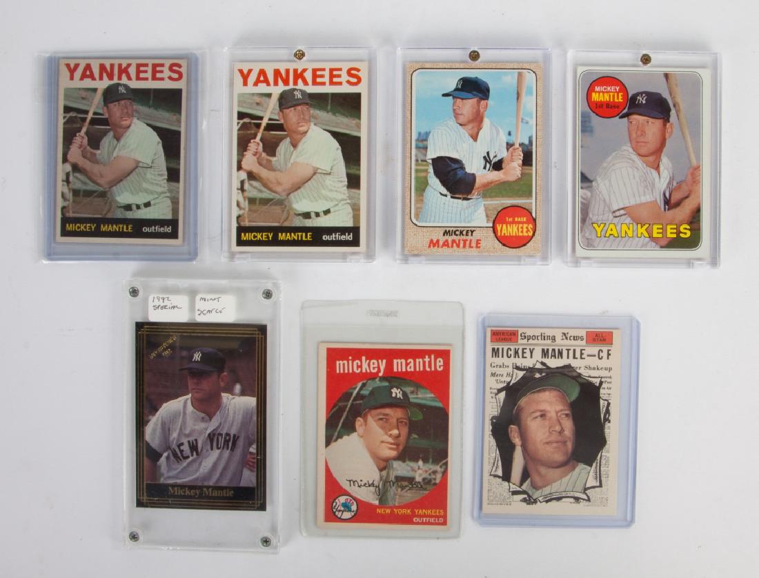 Group of Seven Topps & Investor's Journal Mickey Mantle (1 of 2)
