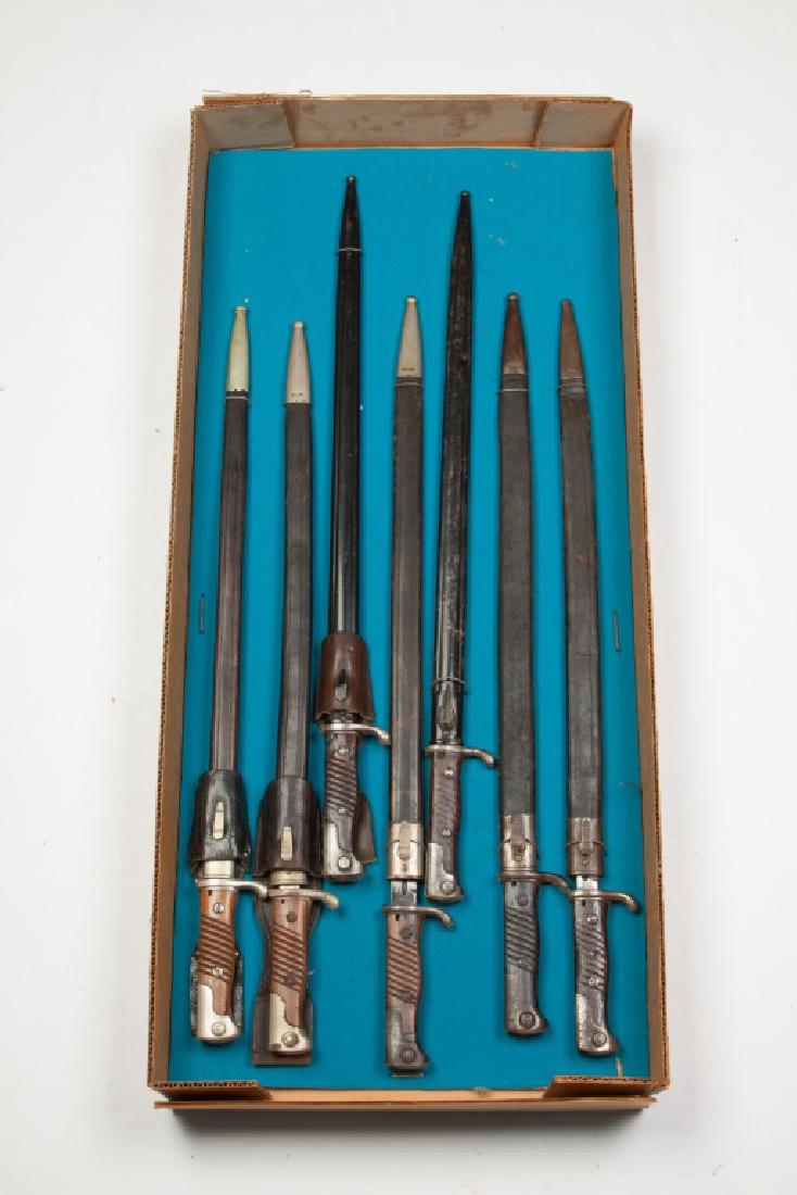 Group of Long WWII Mauser Bayonets: Group of Long WWII Mauser Bayonets. Various Manufacturers.