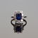 Sapphire and Diamond 18K White Gold Ring