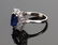 Sapphire and Diamond 18K White Gold Ring - 2