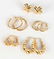 Five Pairs of 14K Gold Earrings