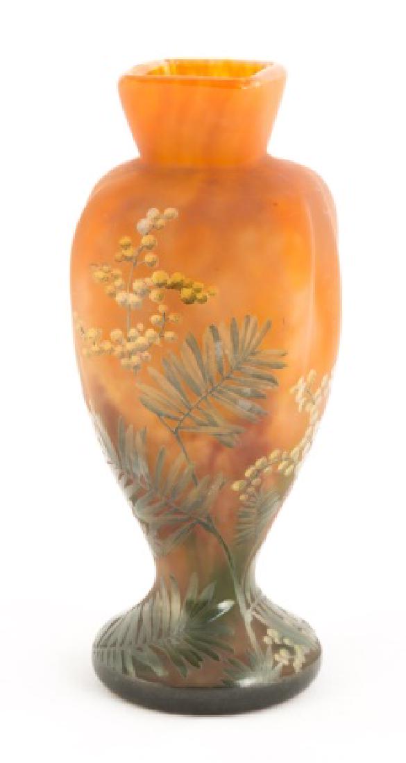 Daum Nancy Fern and Flower Vase (1 of 3)