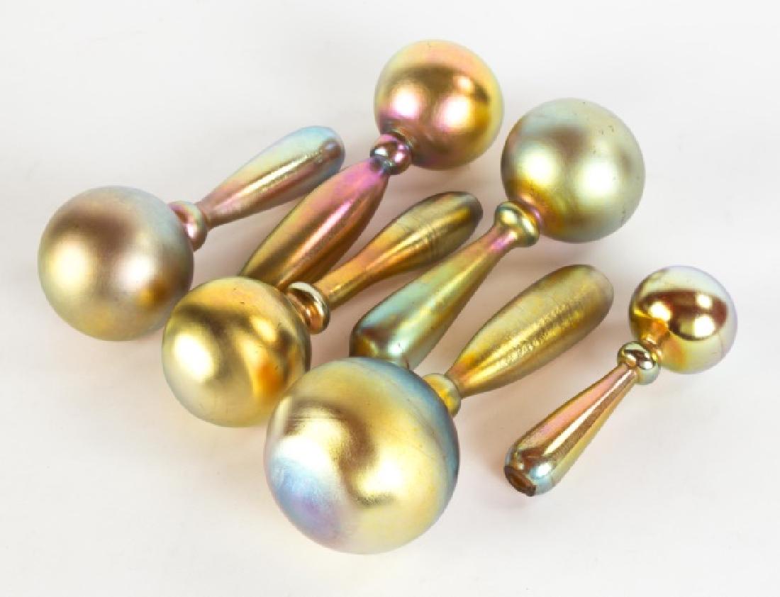 Six Steuben Gold Aurene Sock Darners (1 of 1)