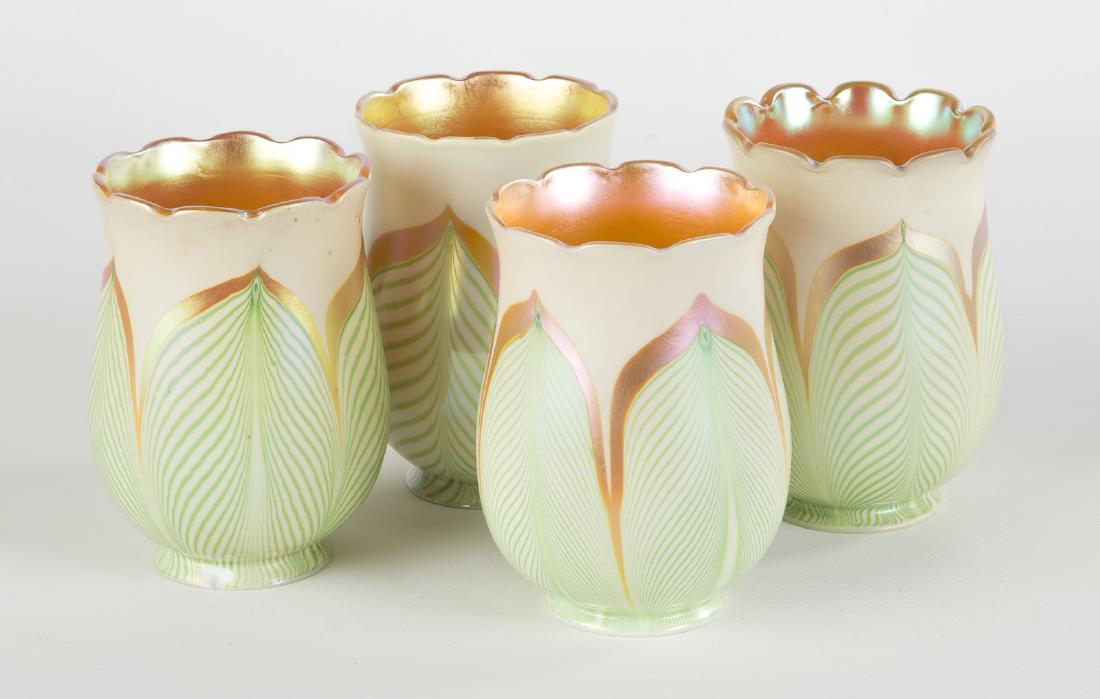 Steuben Pulled Feather Decorated Shades (1 of 2)