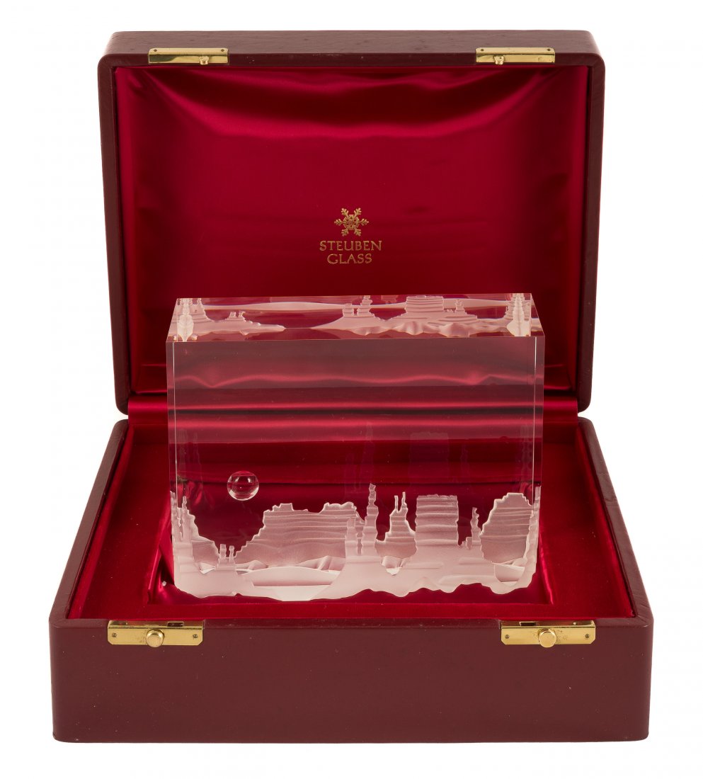 Bernard X. Wolff, Steuben Crystal "Monument Valley" (1 of 1)