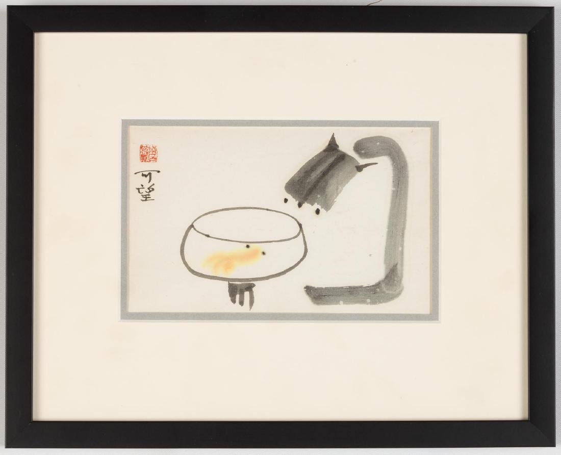 Chen Chi-Kwan (Taiwanese, 1921-2007) "Just to See": Chen Chi-Kwan (Taiwanese, 1921-2007) "Just to See"Watercolor on paper. 1960.Dimensions4" x 6 1/2"ProvenanceMi Chou Gallery, New York, New York.