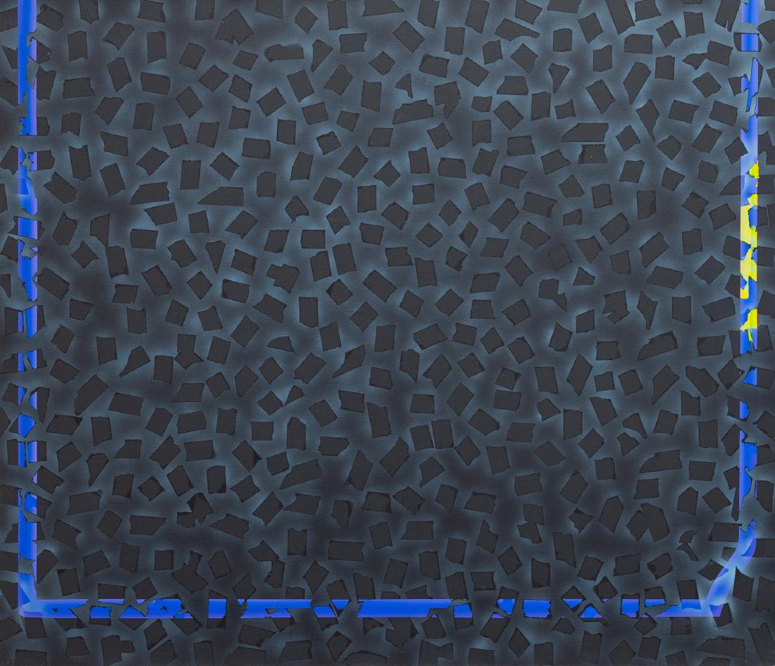 Frank Roth (American, b. 1936) "China": Arylic on canvas. Signed 'Frank Roth' and dated '1971' and titled (on reverse). 72" x 84". Anderson Gallery, Buffalo, New York.