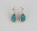 Pair of 14K Gold, Opal and Diamond Drop Earrings
