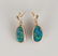 Pair of 14K Gold, Opal and Diamond Drop Earrings - 2