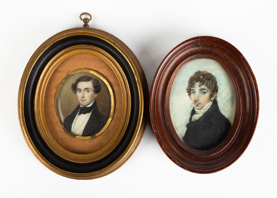 Four Miniature Watercolors of Gentlemen (1 of 3)