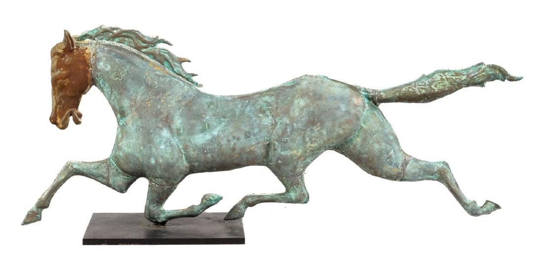 19th Century Copper Running Horse Weather Vain (1 of 2)