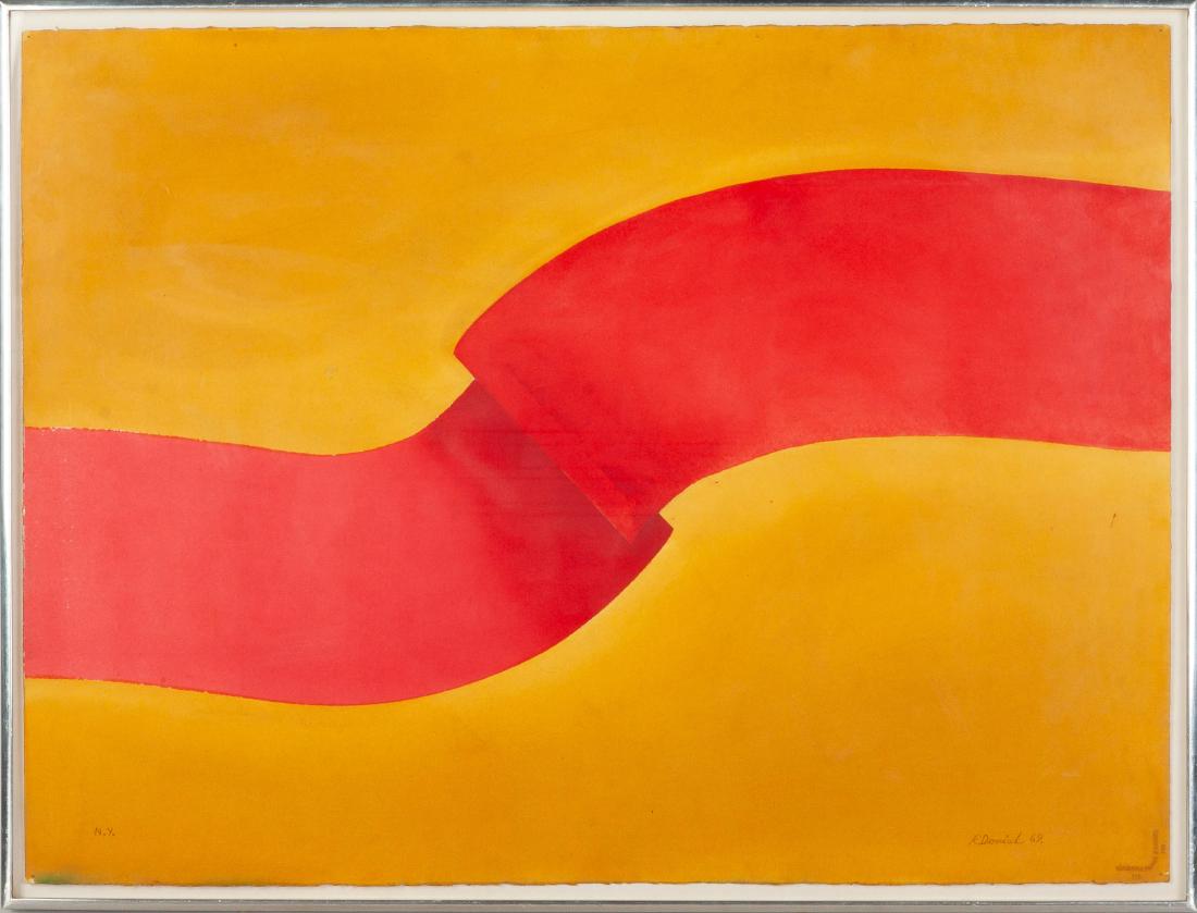 Roberto Donis (Mexican 1934-2008) "Redstripe on Ochre" (1 of 2)