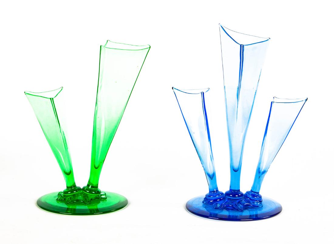 Two Steuben Prong Vases (1 of 1)