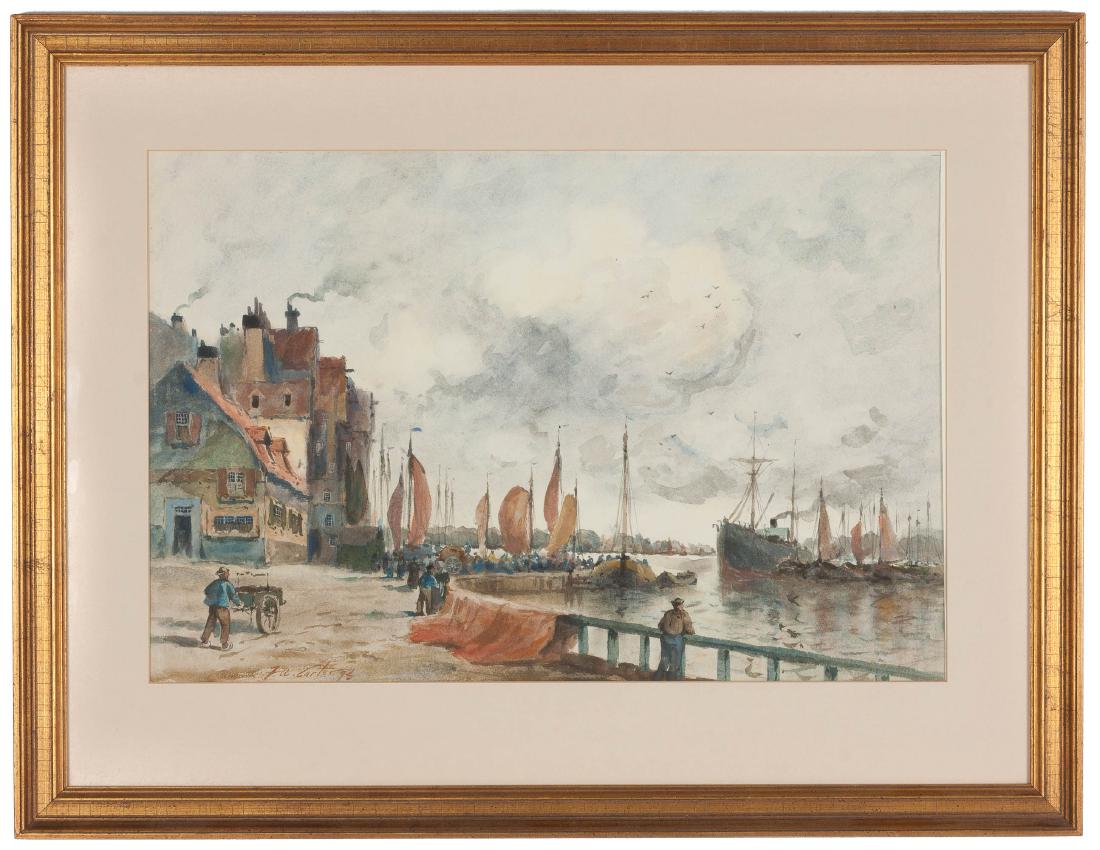 Fernando A. Carter (American 1855-1931) Untitled Harbor (1 of 3)