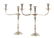Pair of George III Three Light Candelabras by John