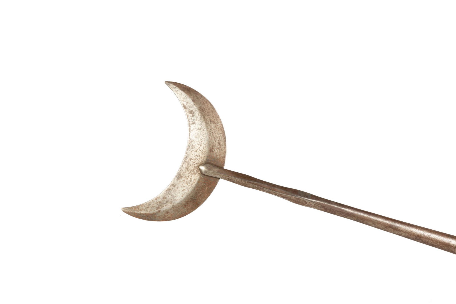Chinese Crescent Blade Pole Arm: Chinese Crescent Blade Pole Arm. Blade L 27" Overall L 84".