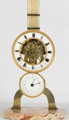 French Empire Verneuil Skeleton Clock